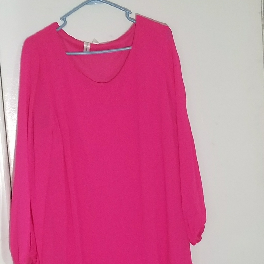 Hot pink mini dress